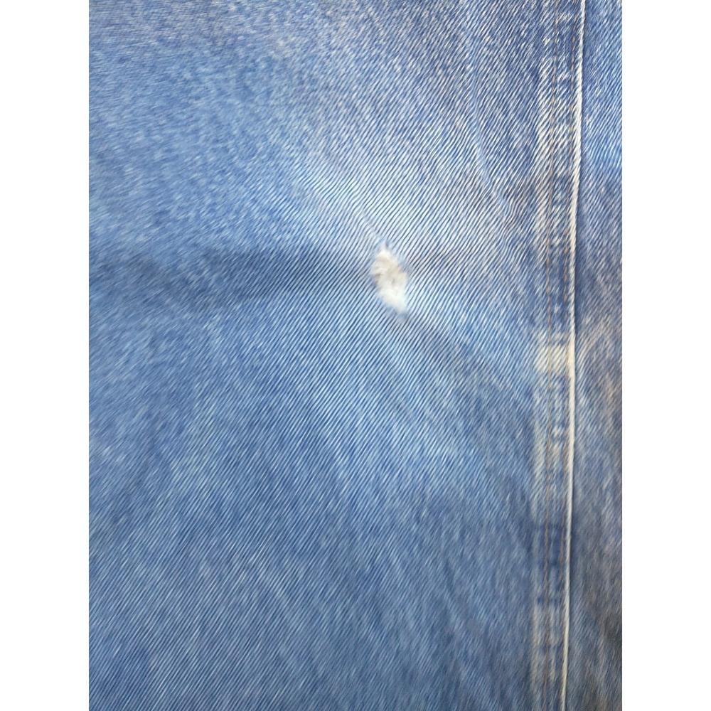 Wrangler 96501DS Mens Blue Denim Straight Leg Regular Fit Jeans 34x29 Distressed - Picture 5 of 16